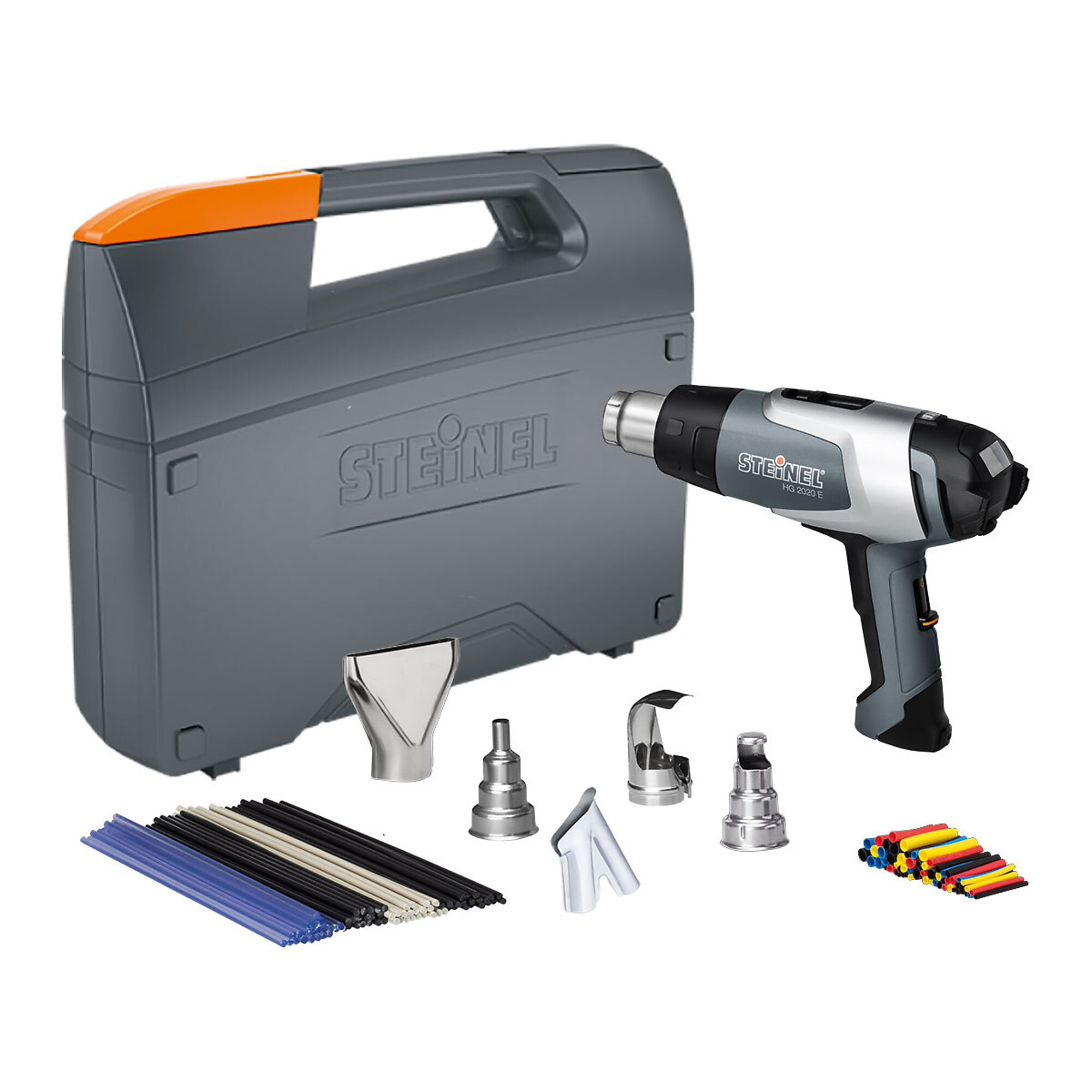 Steinel Silver Kit with HL 2020 E Heat Gun - Includes Accessories, Heavy-Duty Case